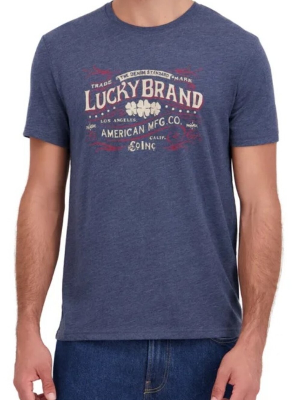 NEW!!! 3-Pack Lucky Brand Men’s Graphic Classic Tee Shirt Blue Color Size Medium